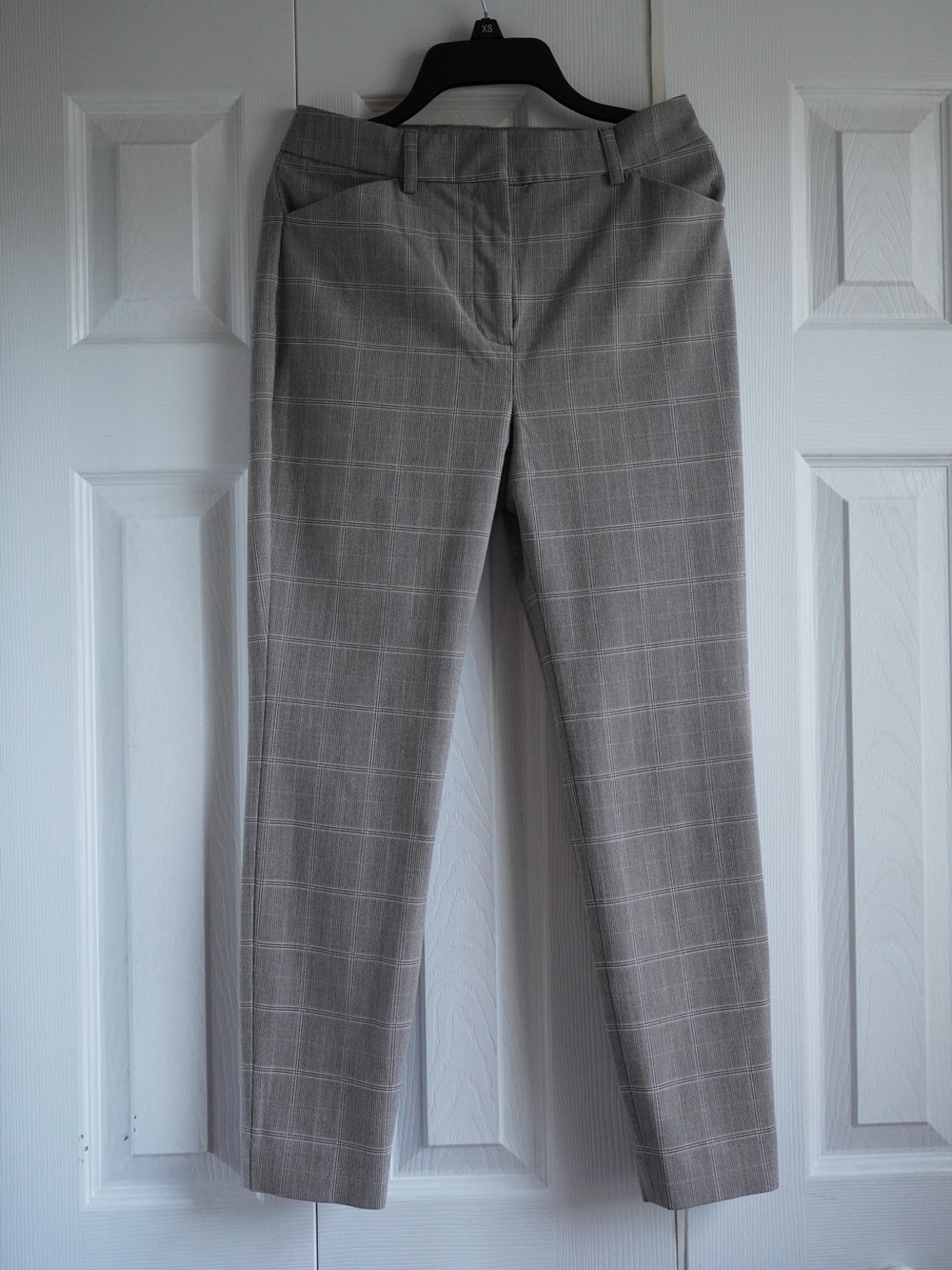 Express Editor Skinny Plaid Pants Gray Size 0 Short